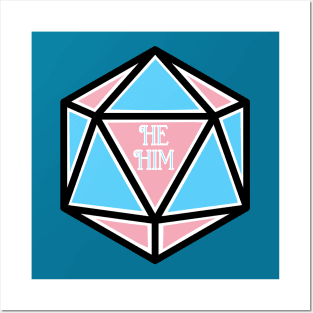 Trans Pronoun Pride D20 He / Him Posters and Art